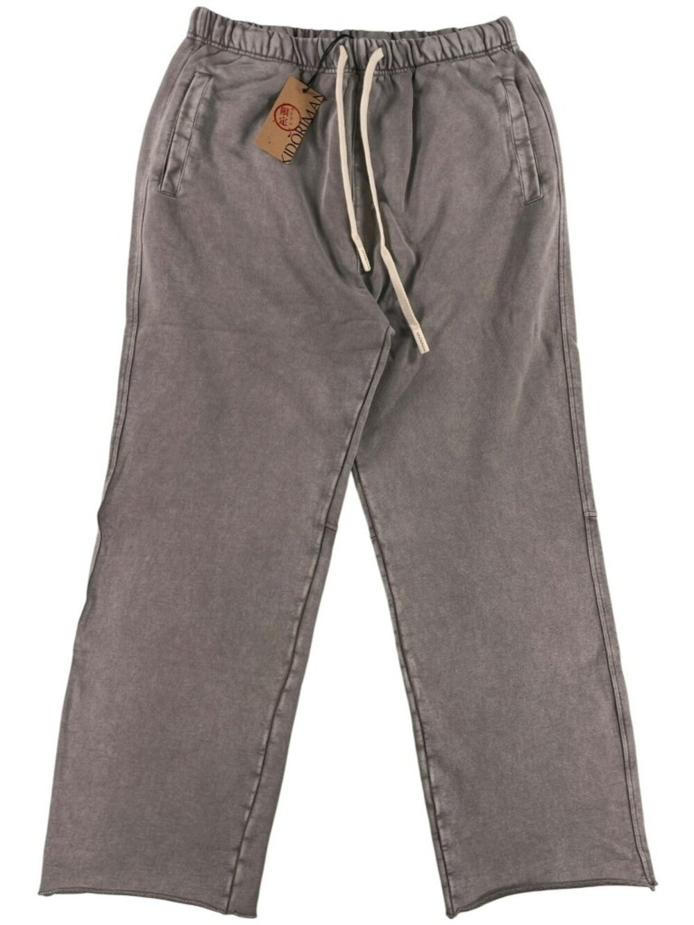 Kidoriman Raku Pants Japanese Gray Casual Cotton Relaxed Fit Men's Size XL NEW